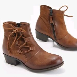 Miz Mooz Baxter Leather Ankle Boots Size 41